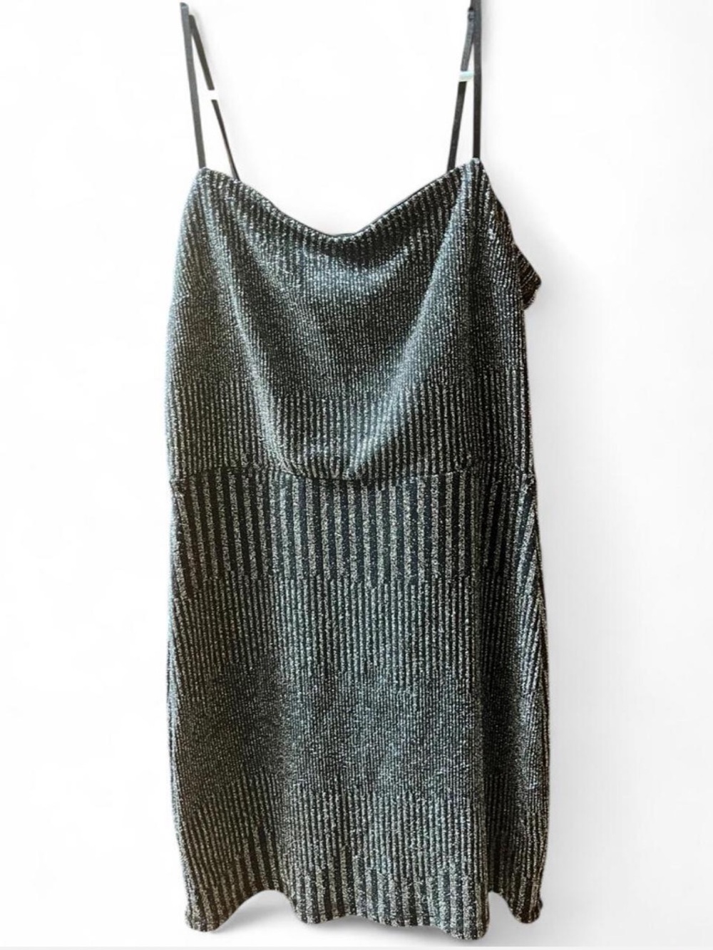 Altar'd State Metallic Glitter Knit Mini Dress NWOT L - Picture 1 of 5